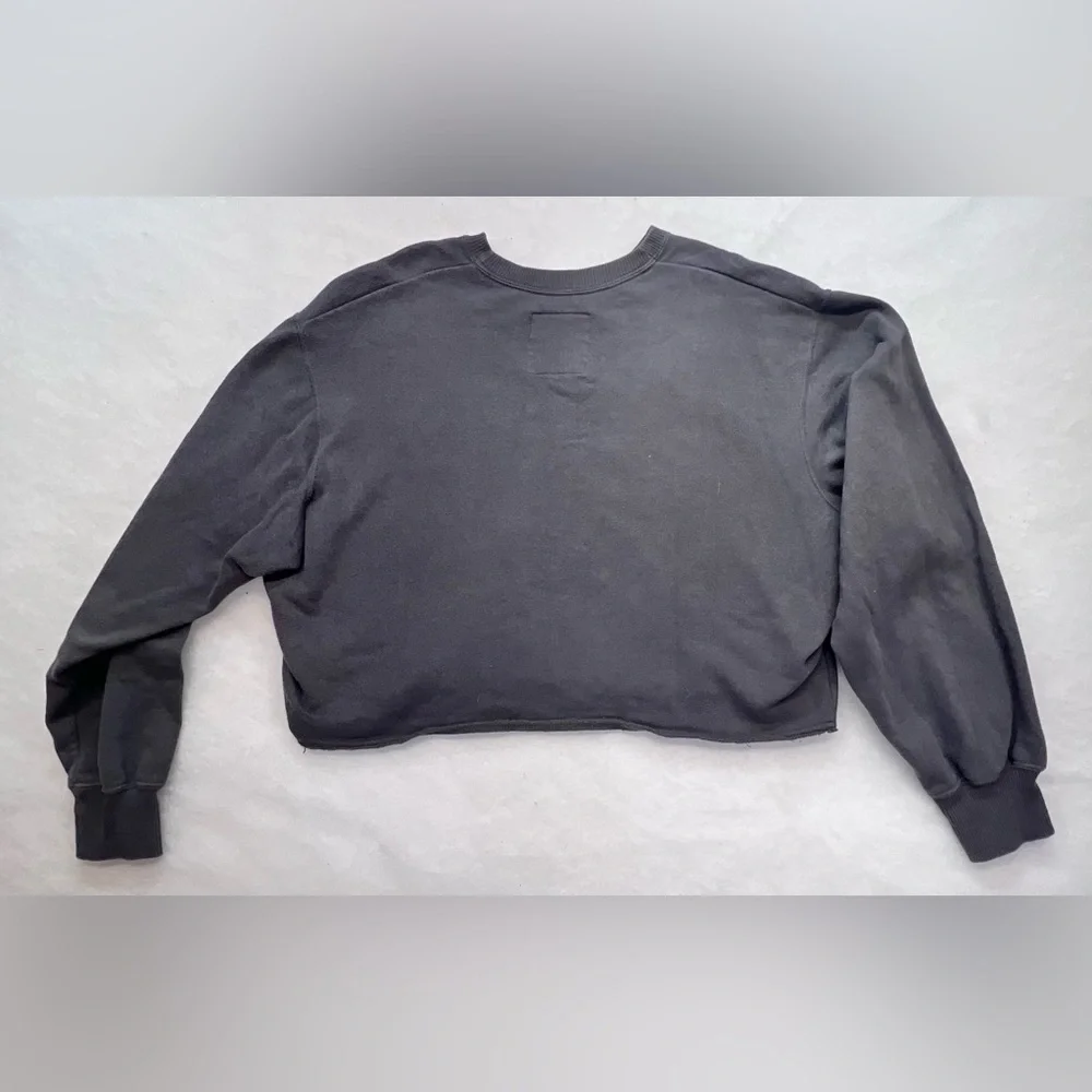 Hollister Graphic Car Show Gray‎ Cropped Sweatshirt, M